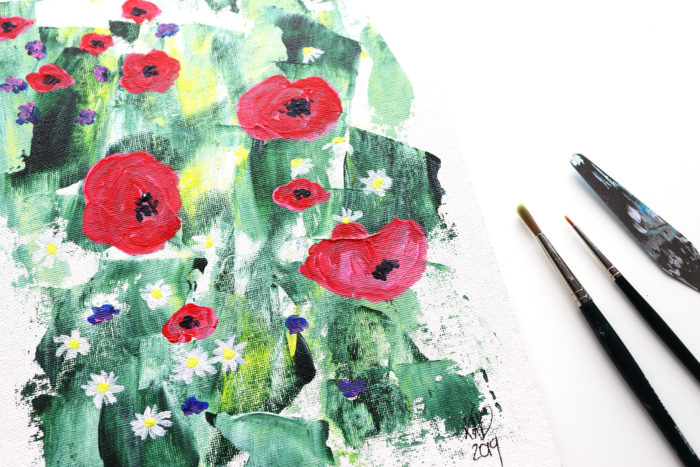 VIDEO: Abstract Summer Meadow Painting tutorial